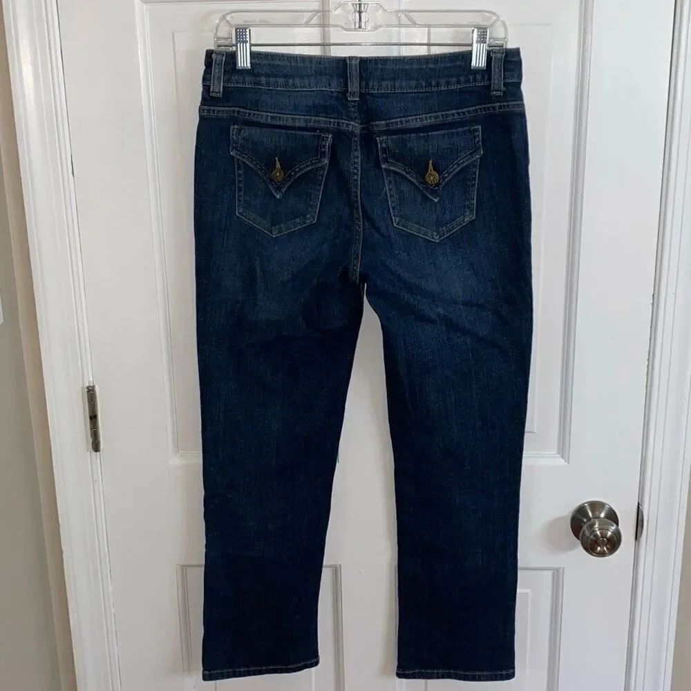 Simply Vera Vera Wang Dark Blue Cropped Jeans